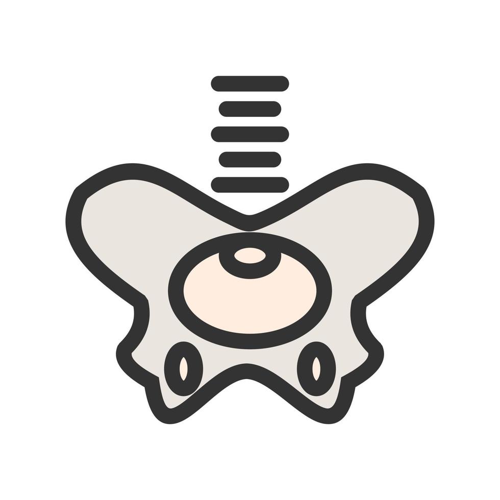Hip Joint Filled Line Icon vector