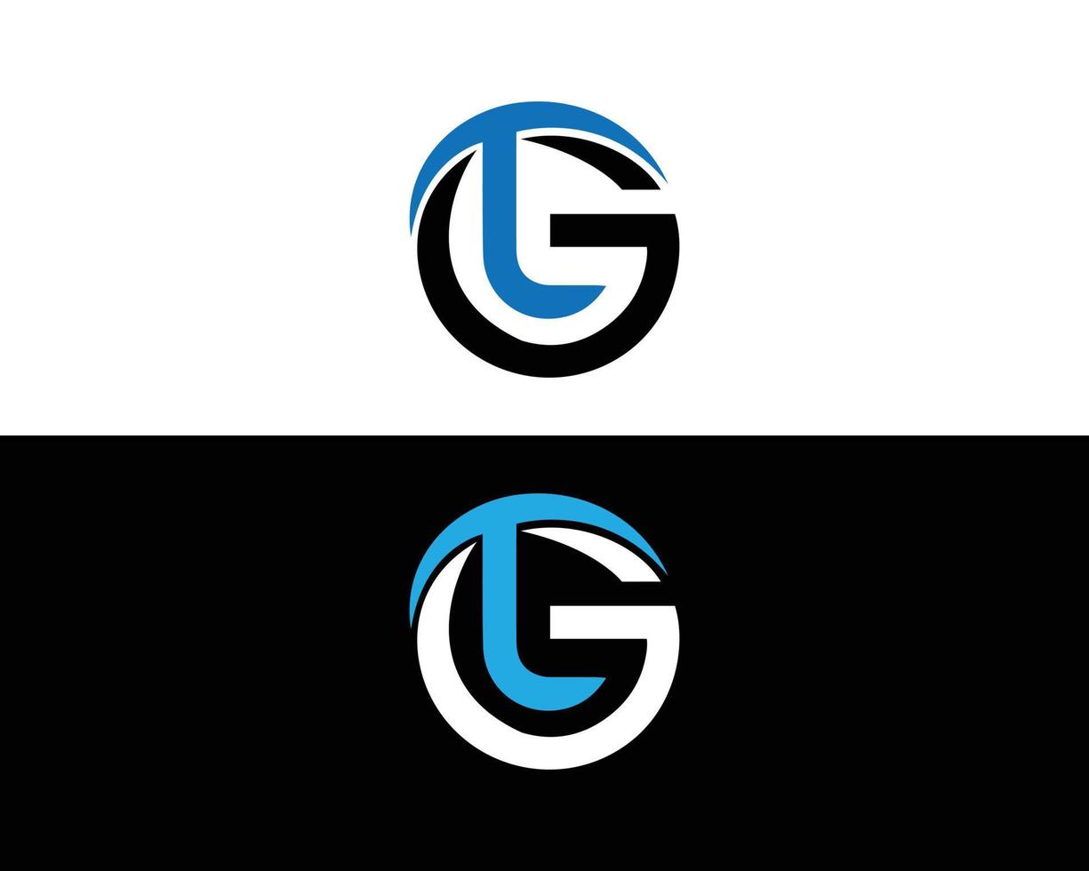 Creative GT And TG Logo Design Icon Modern Vector Template.