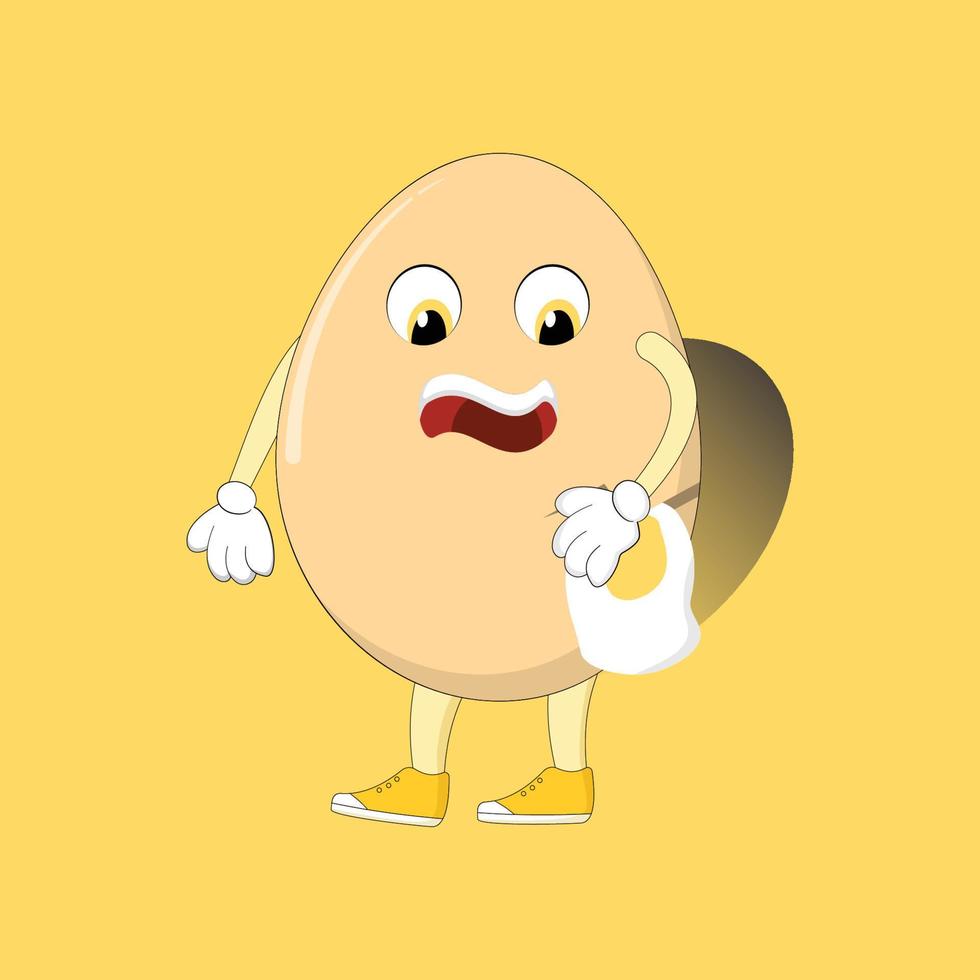 egg hold the crack shell vector illustrasion