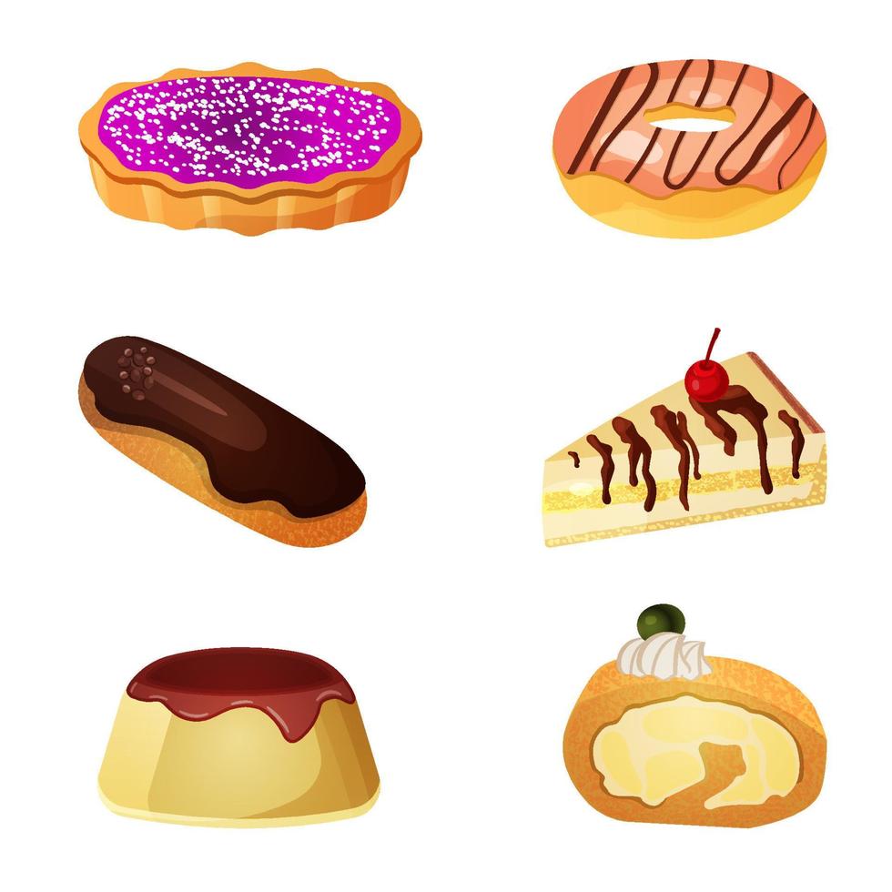 Cake icon set vector illustration