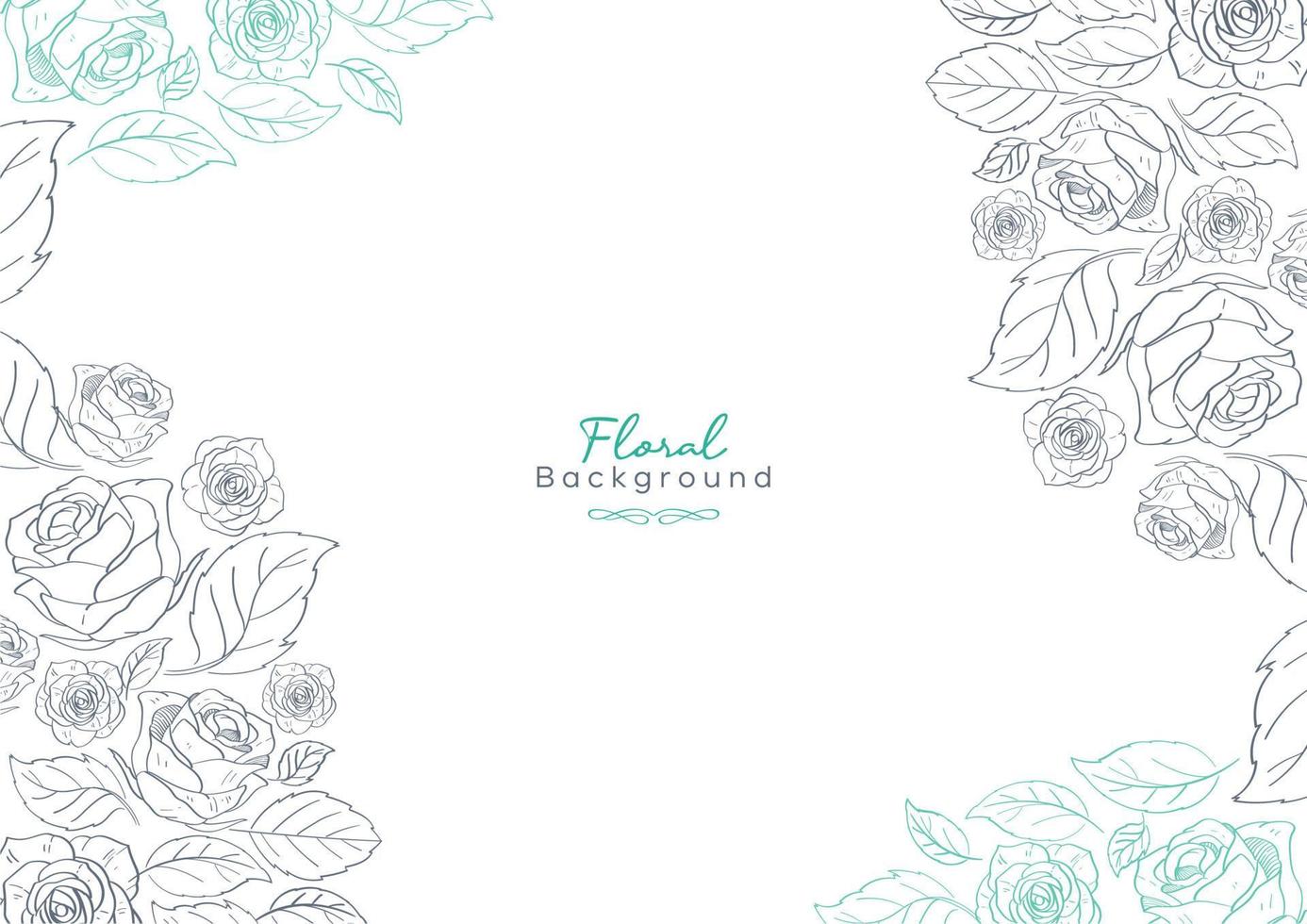 Rose floral background vector