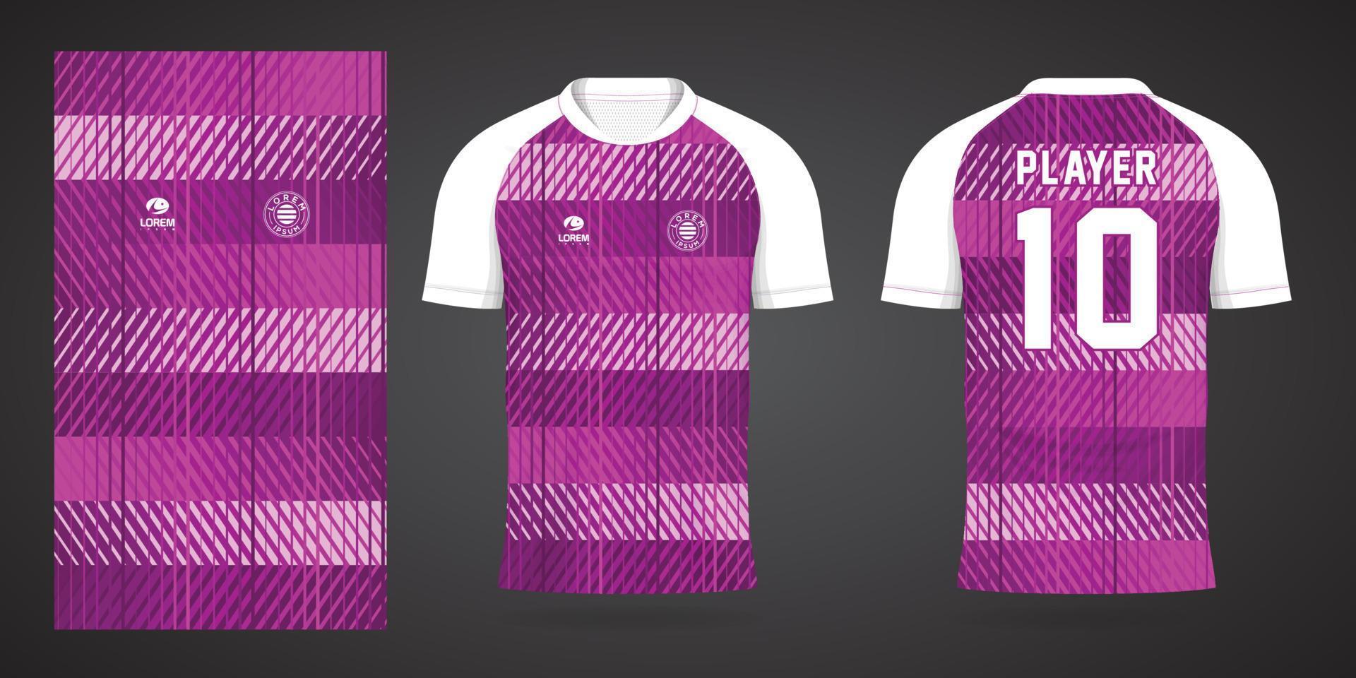 purple football jersey sport design template vector