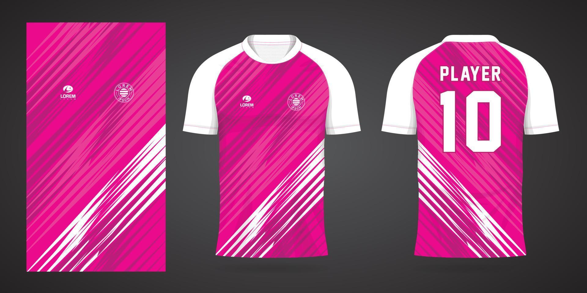 pink football jersey sport design template vector