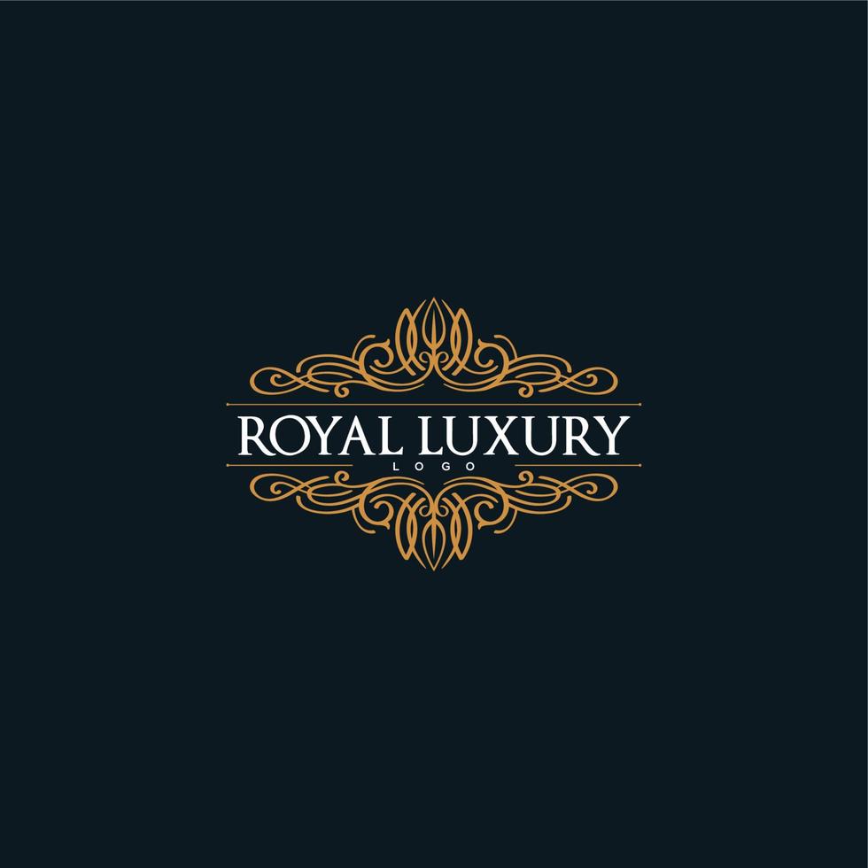 Elegant logo design with luxury theme and gold color vector