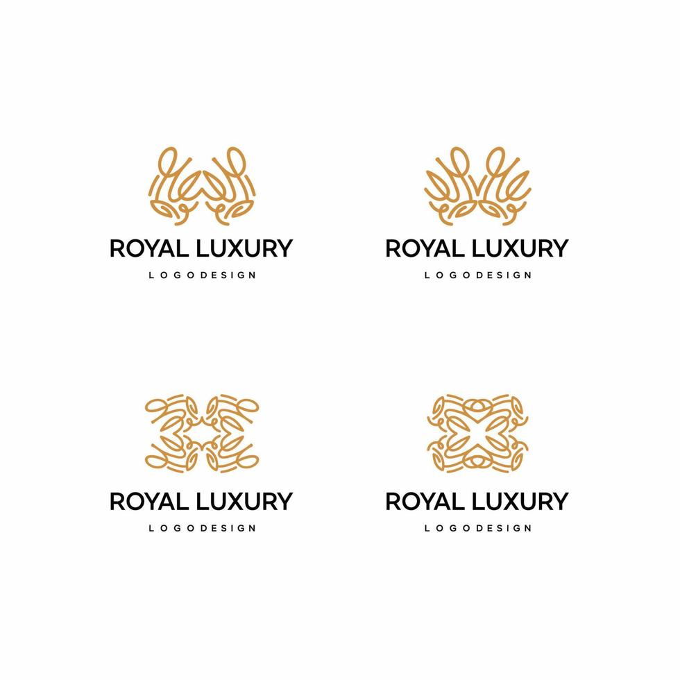 Elegant logo design with luxury theme and gold color vector