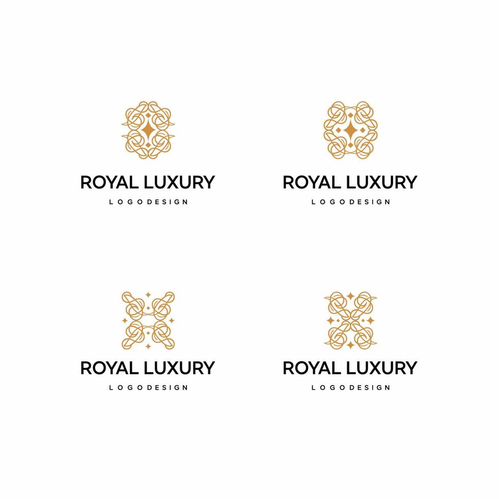 Elegant logo design with luxury theme and gold color vector