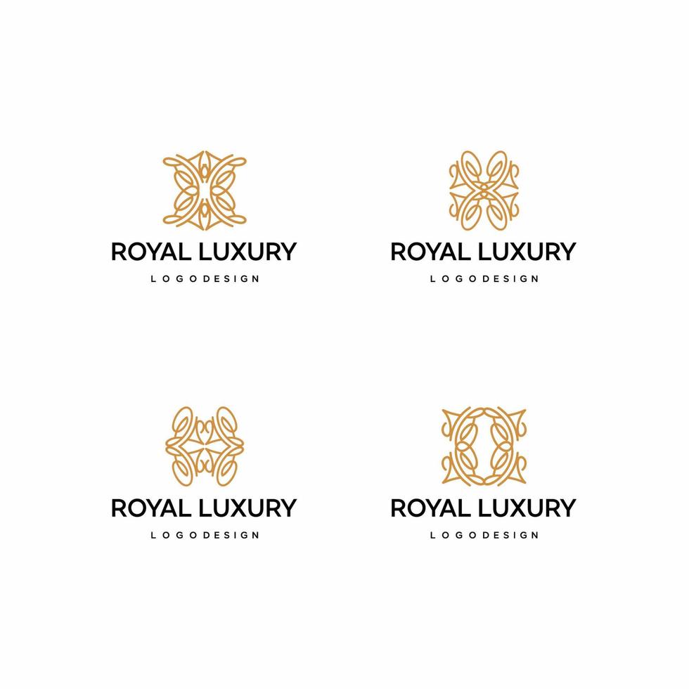 Elegant logo design with luxury theme and gold color vector
