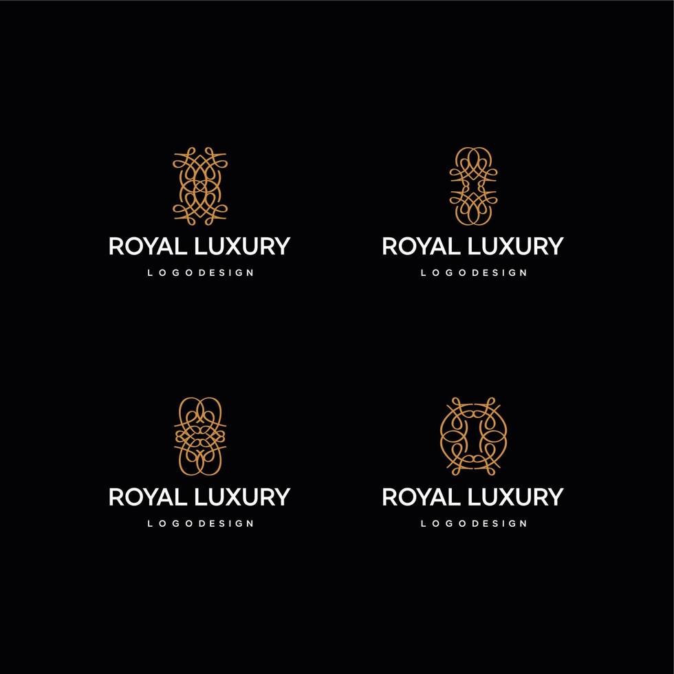 Elegant logo design with luxury theme and gold color vector