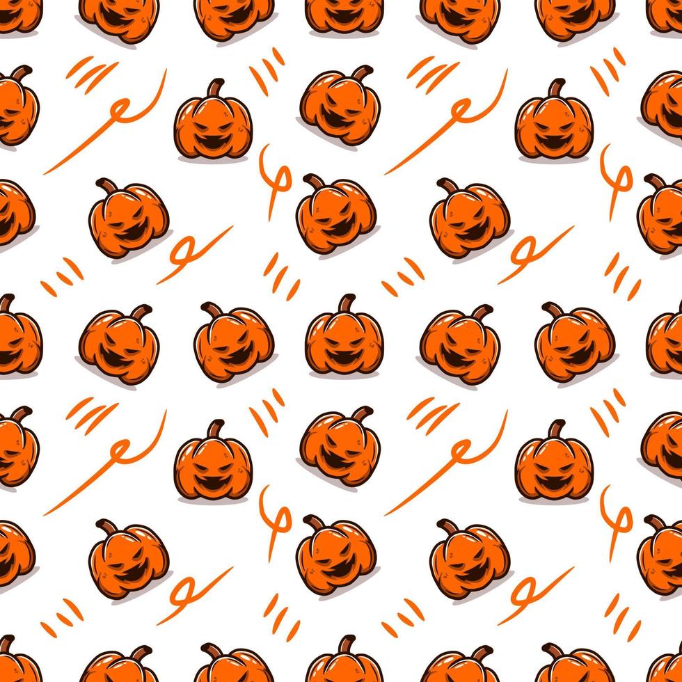 pumpkin evil seamless pattern background vector