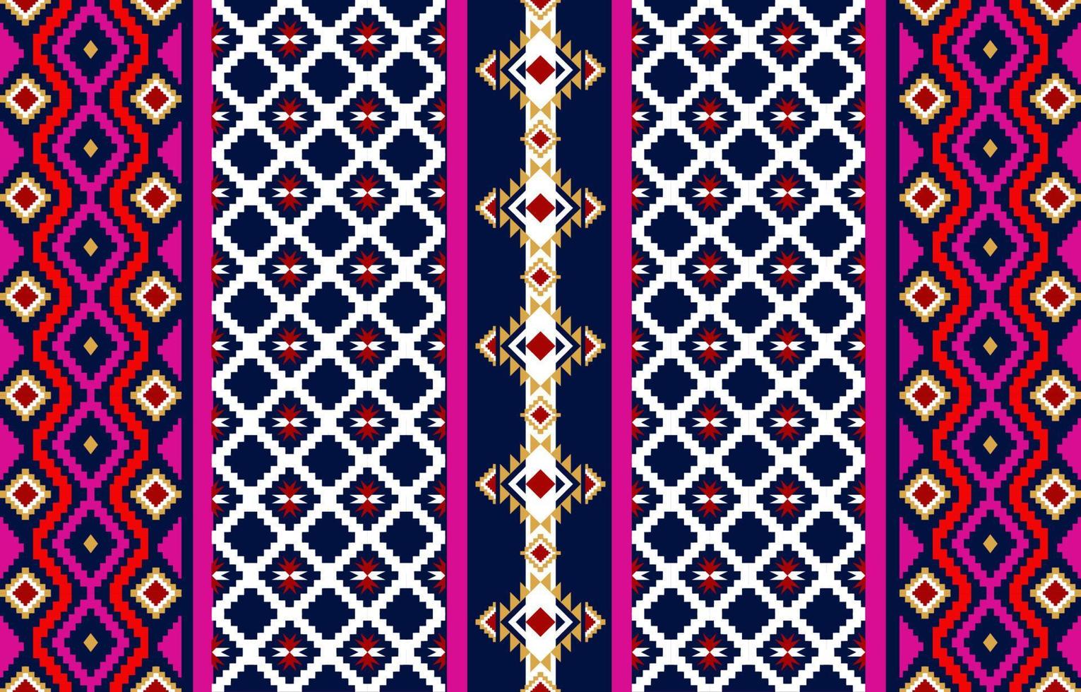 tejido abstracto geométrico tejido patrón étnico diseño sin costuras para fondo o papel tapiz, alfombra, tela, batik y ropa. ilustración vectorial orzuelo patrón. vector