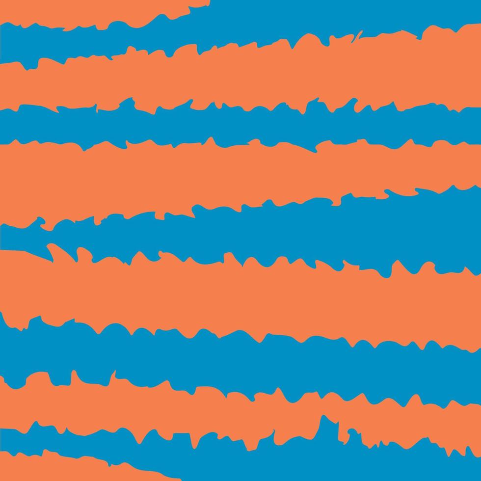 Orange and blue abstract background with torn lines vector