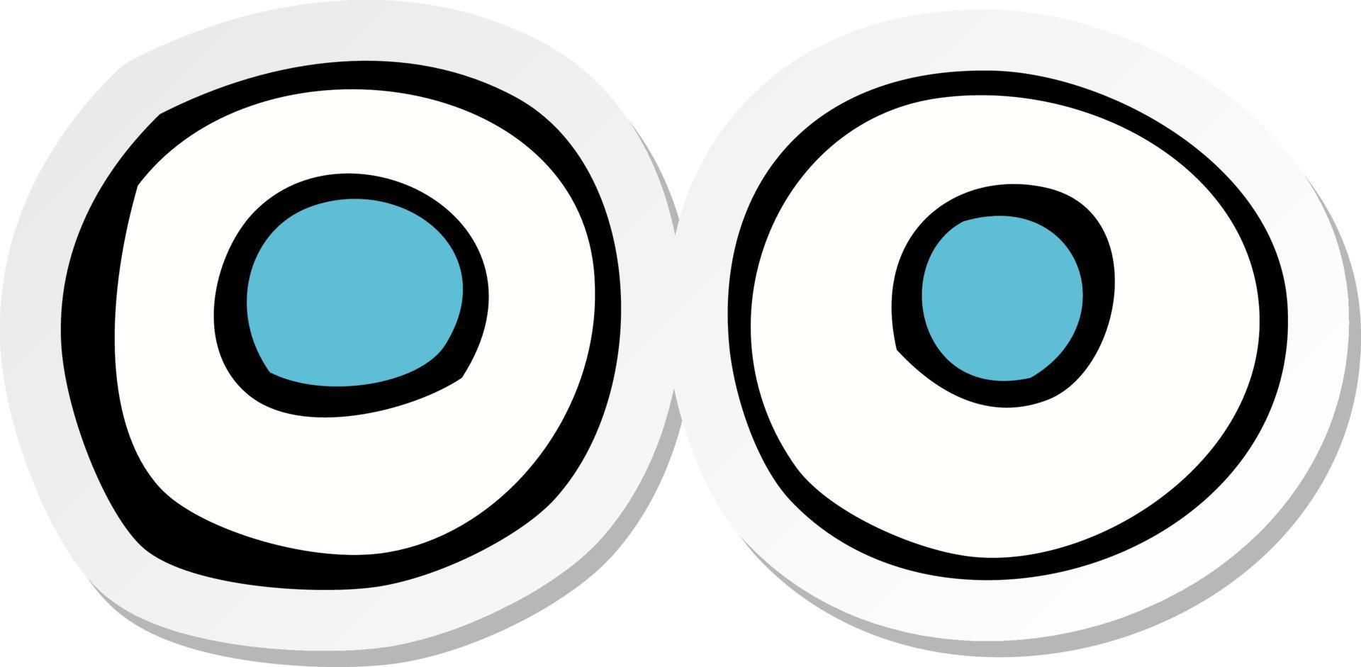 sticker of a cartoon eyes 8646778 Vector Art at Vecteezy