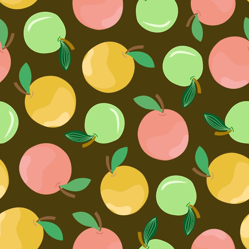 Apple simple seamless pattern vector