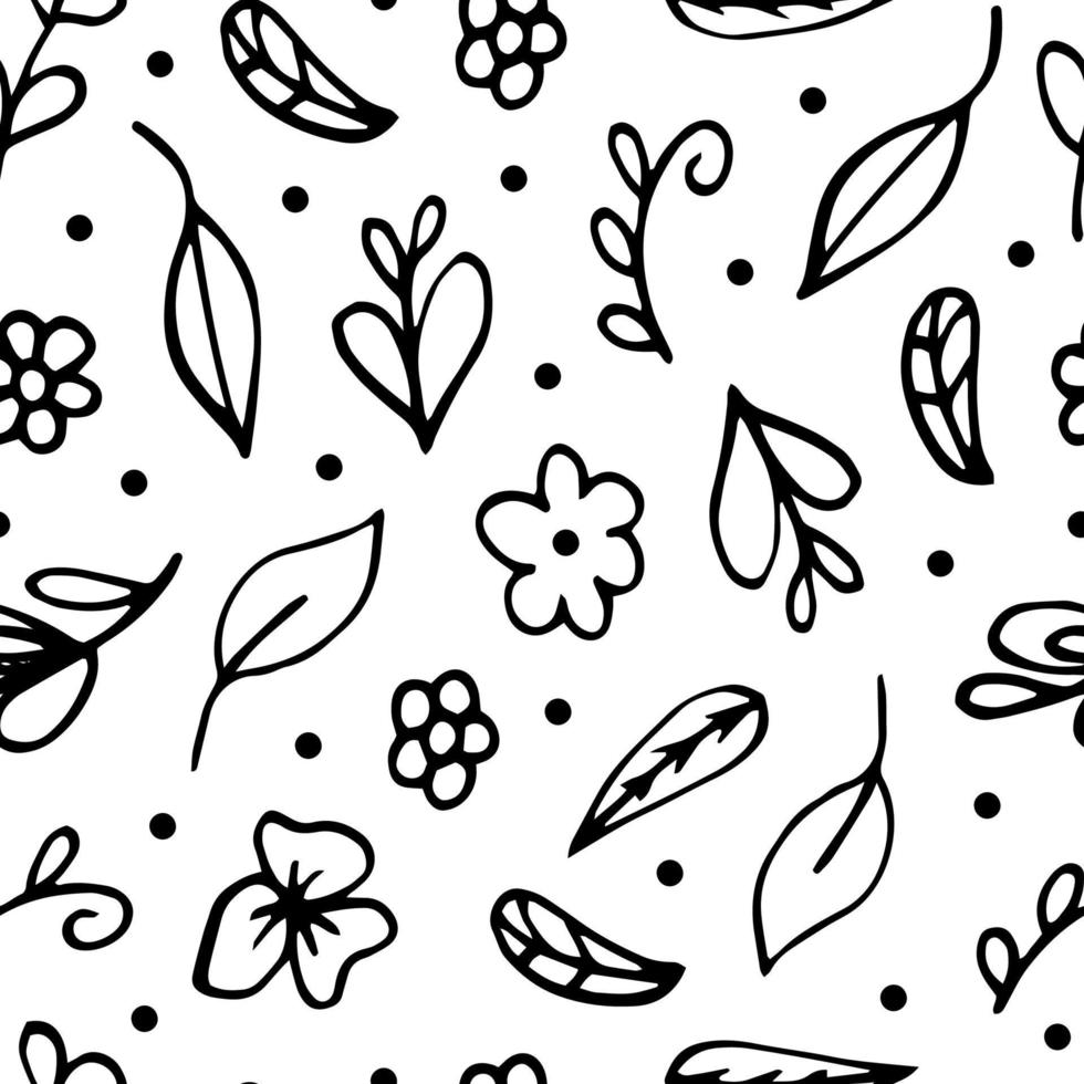 Seamless pattern of spring flowers. Digital scrap paper vector