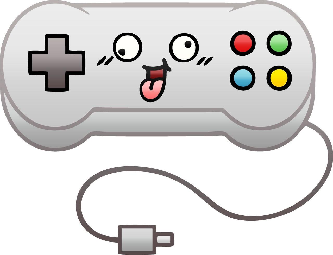 gradient shaded cartoon game controller vector