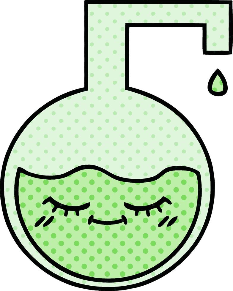 comic book style cartoon science experiment vector