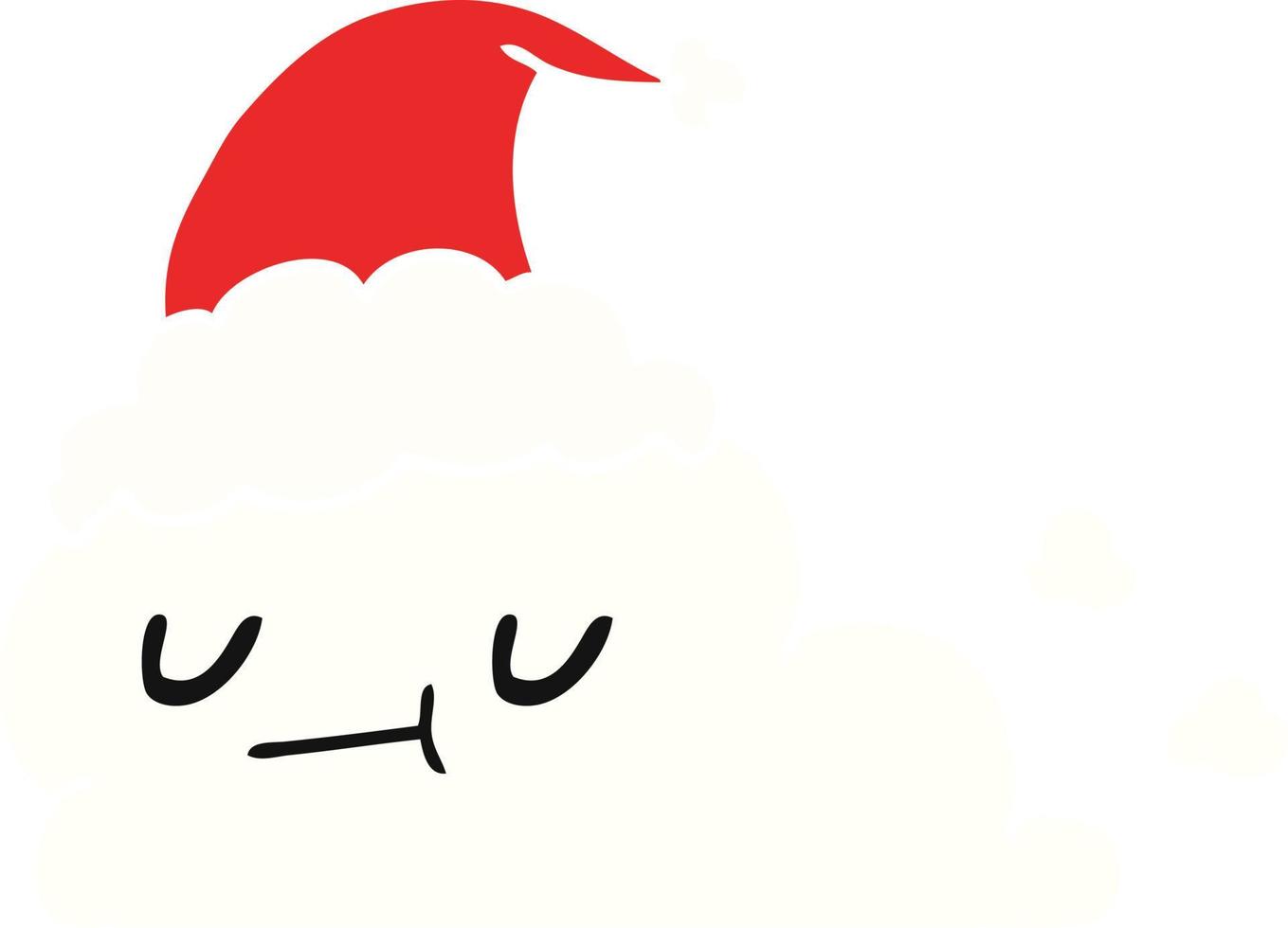 christmas cartoon of kawaii cloud vector