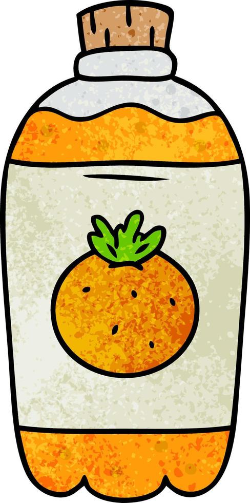 textured cartoon doodle of orange pop vector