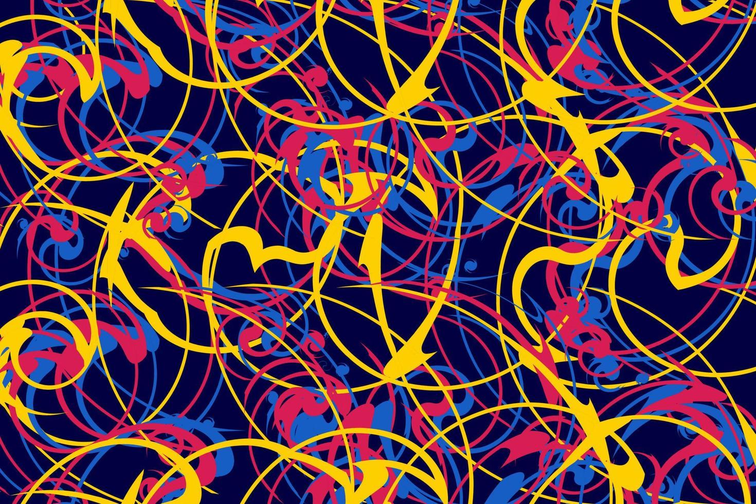 Mixing colors, abstract background with vibrant splash colors. Abstract vector background in blue, red and yellow colors.