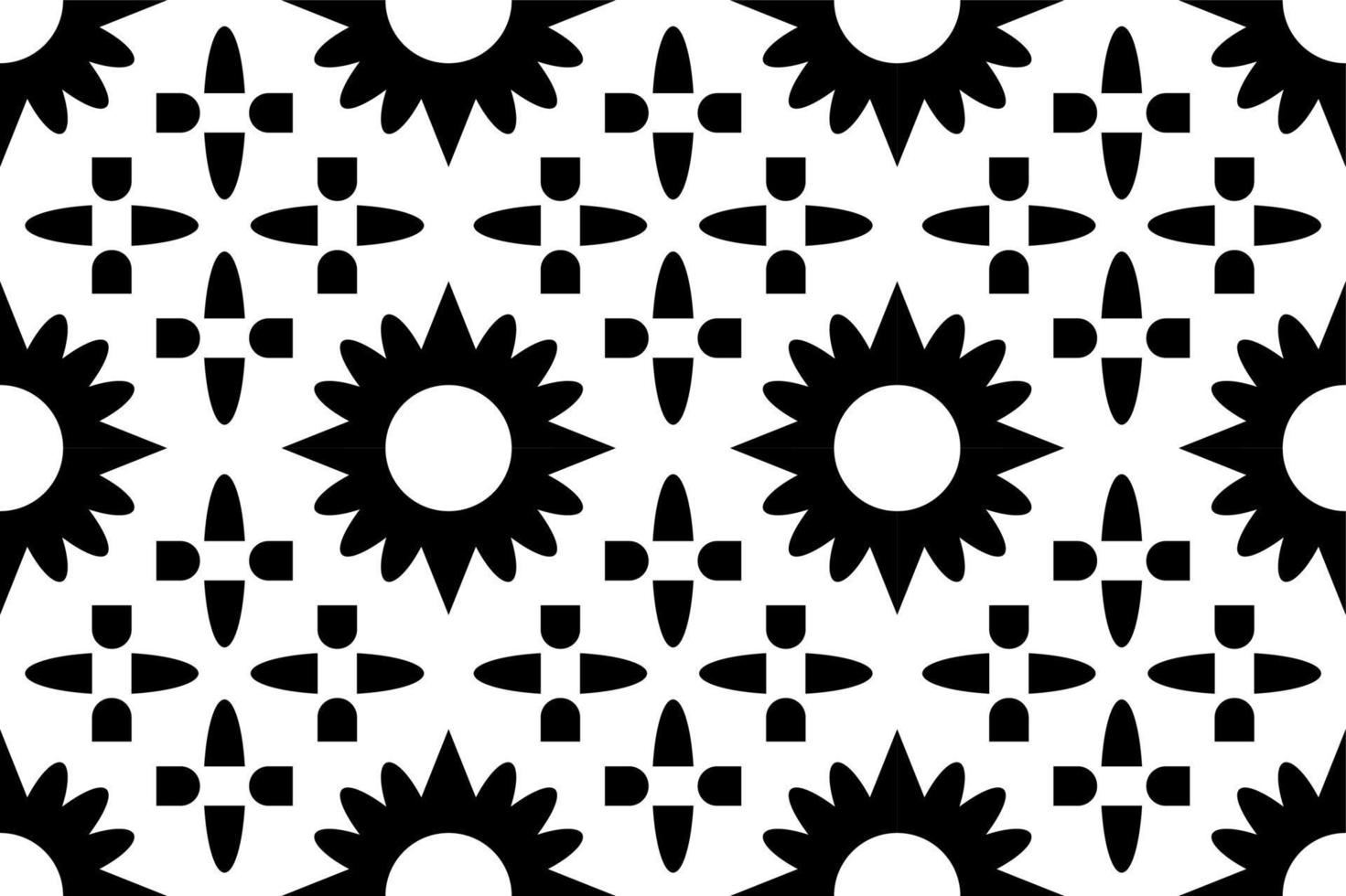 Abstract black and white pattern. Monochrome seamless geometric pattern. Repeating shapes, geometric elements. vector