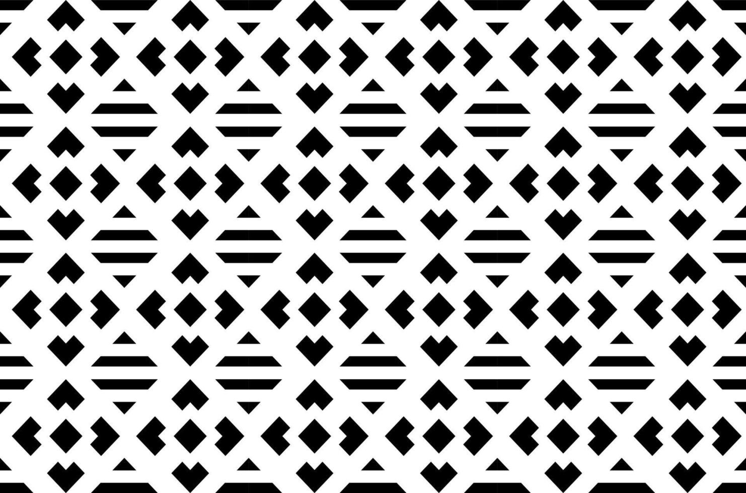 Abstract black and white pattern. Monochrome seamless geometric pattern. Repeating shapes, geometric elements. vector