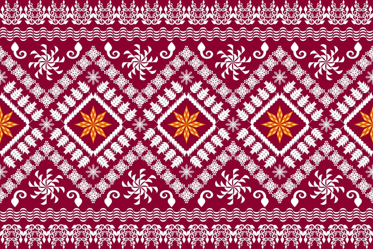 Beautiful embroidery.geometric ethnic oriental pattern traditional.Aztec style,abstract,vector,illustration.design for texture,fabric,clothing,wrapping,fashion,carpet,print. vector