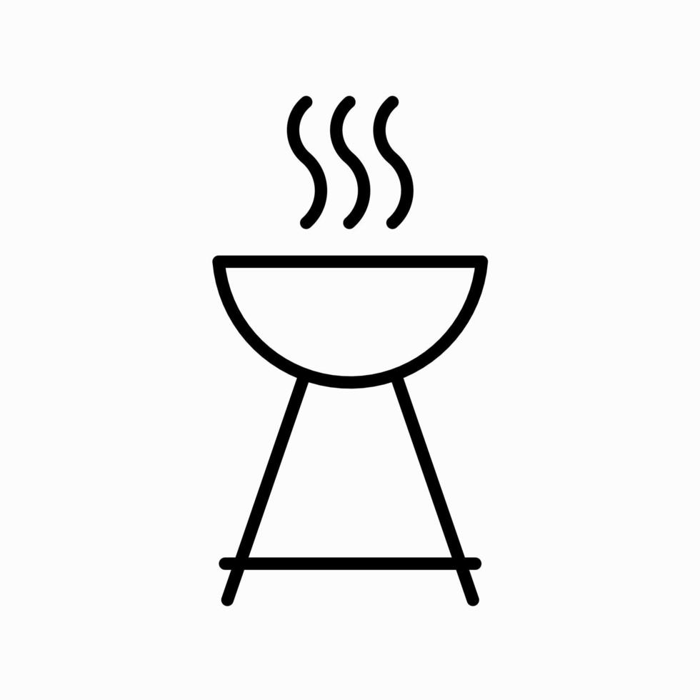 barbecue grill simple vector icon