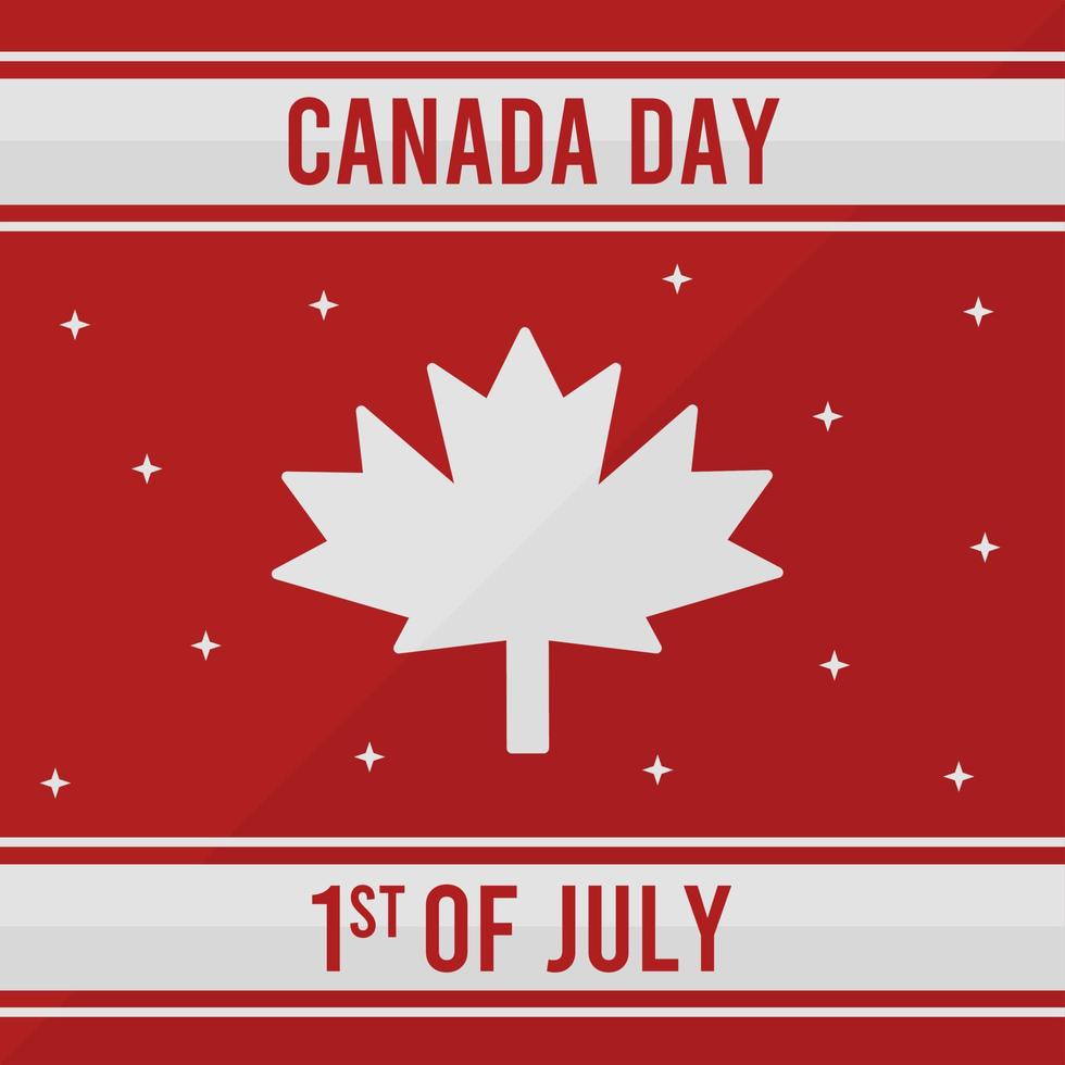 simple poster for canada day celebration on july 1, suitable for social media posts, marketing, greeting cards, advertising, and more vector