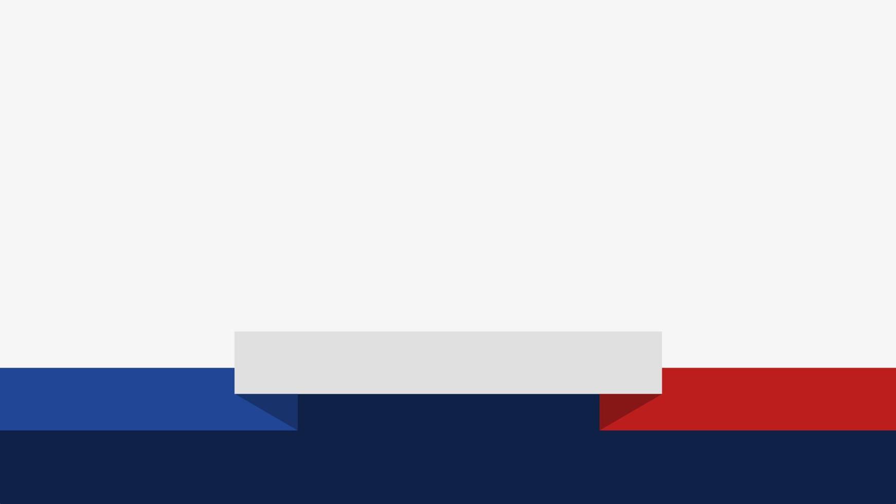 blank white background with french flag ribbon vector