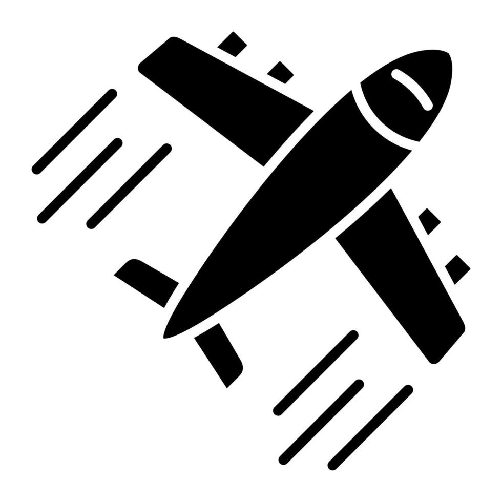 Plane Glyph Icon vector