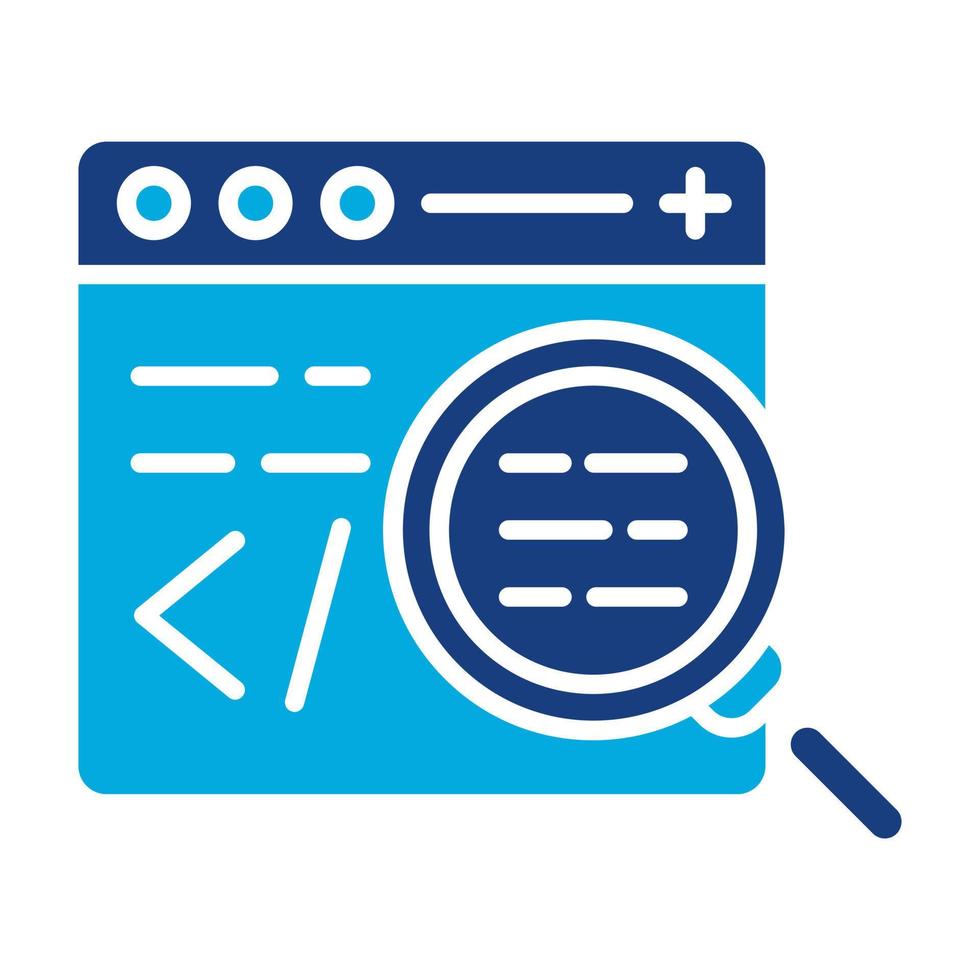 Code Testing Glyph Two Color Icon 8648968 Vector Art at Vecteezy
