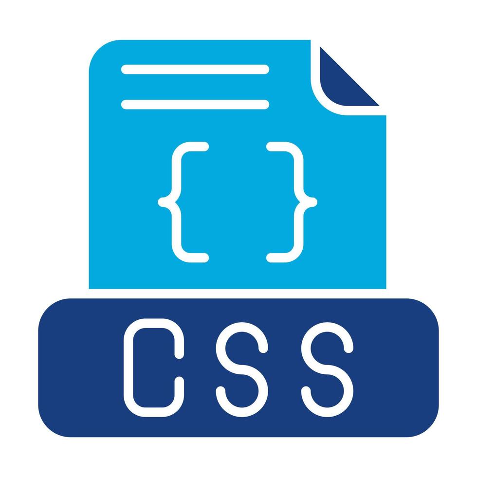 Css File Glyph Two Color Icon vector