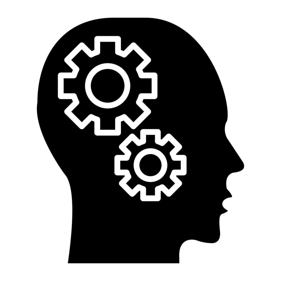 Cognitive Glyph Icon vector