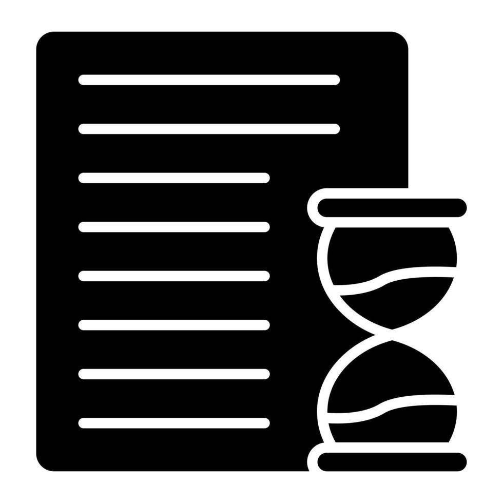 Project Deadline Glyph Icon vector