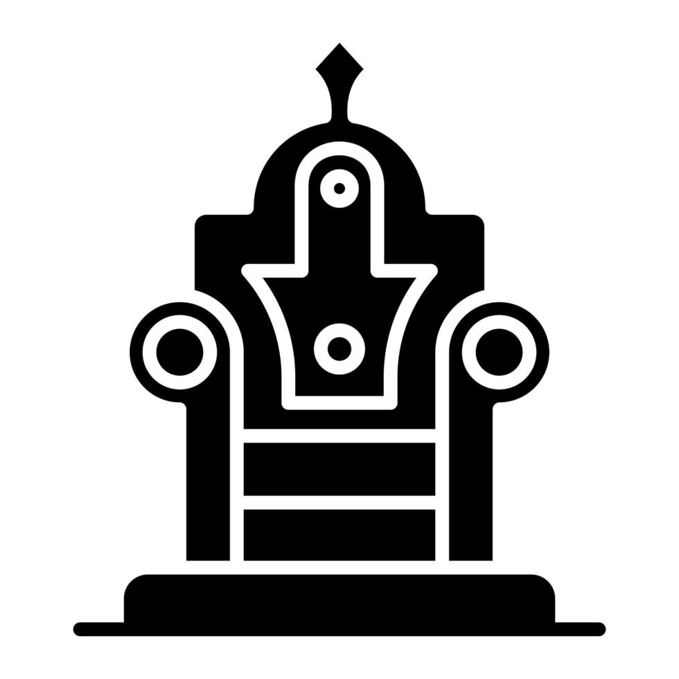 Throne Glyph Icon vector