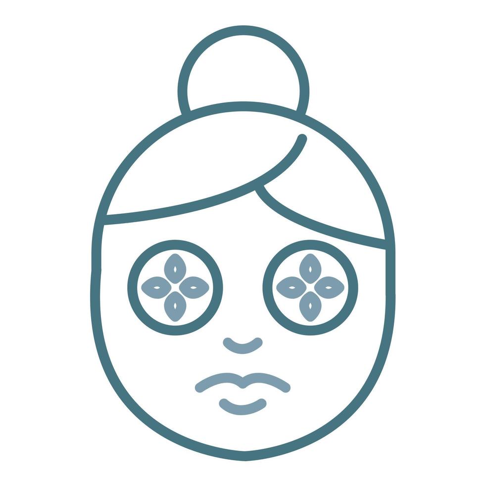 Spa Eye Treatment Line Two Color Icon vector