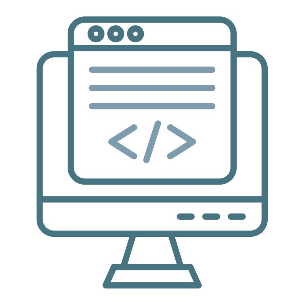 Web Development Line Two Color Icon vector