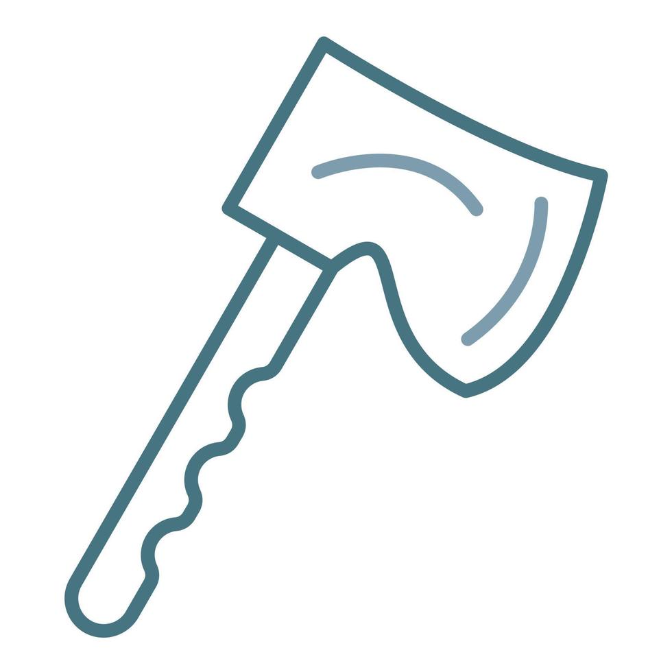 Hatchet Line Two Color Icon vector