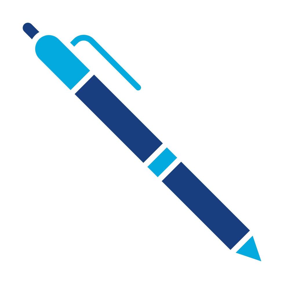 Pen Glyph Two Color Icon vector