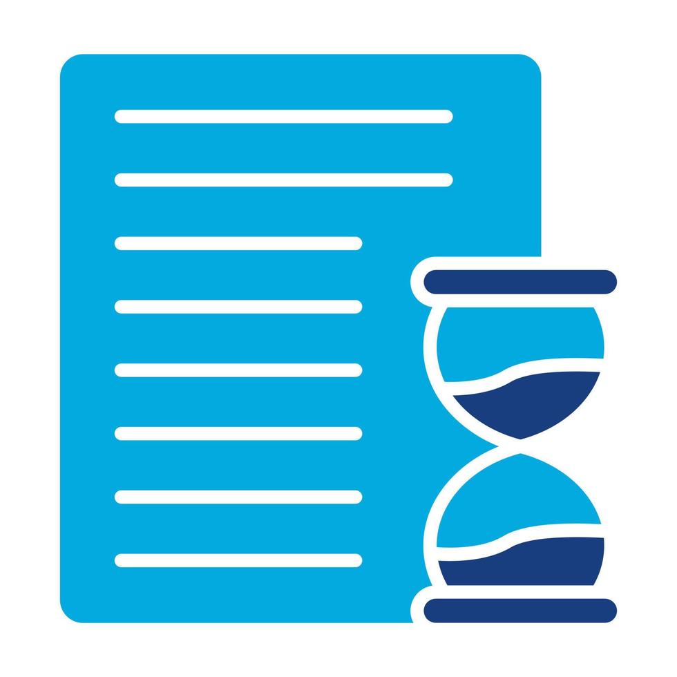 Project Deadline Glyph Two Color Icon vector