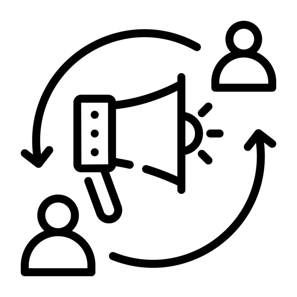 Premium line icon vector of job announcement