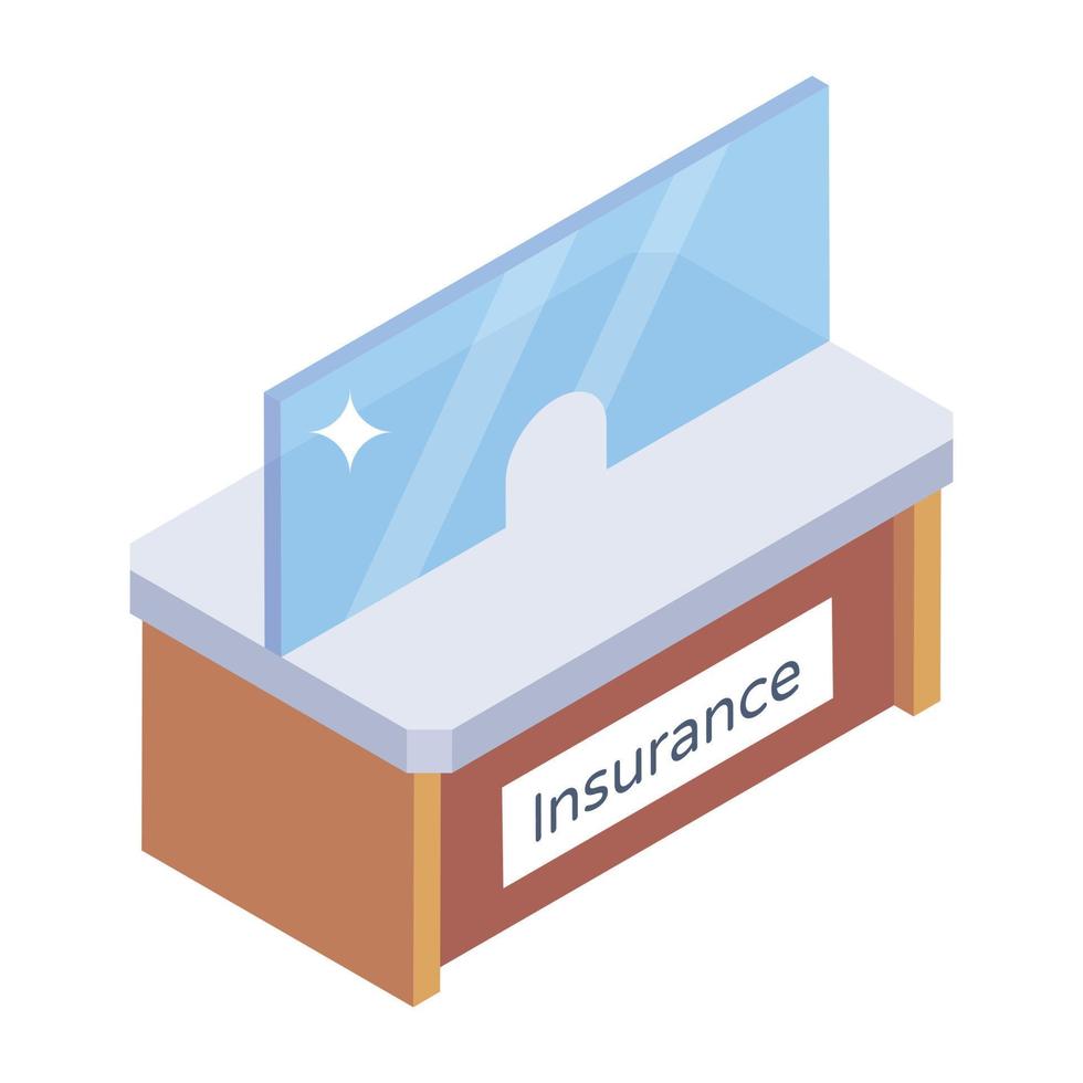 Check out isometric icon of insurance office vector