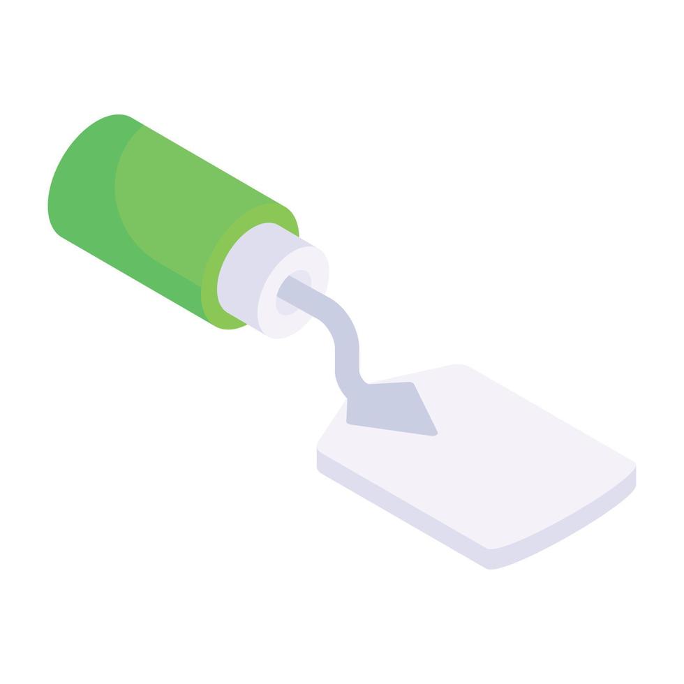 Get this amazing isometric icon of painting knife vector