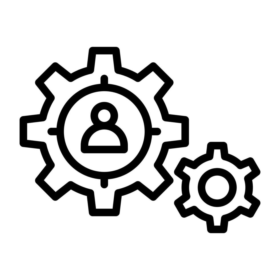 icono de línea fácil de usar de configuración de persona 8649410 Vector en Vecteezy
