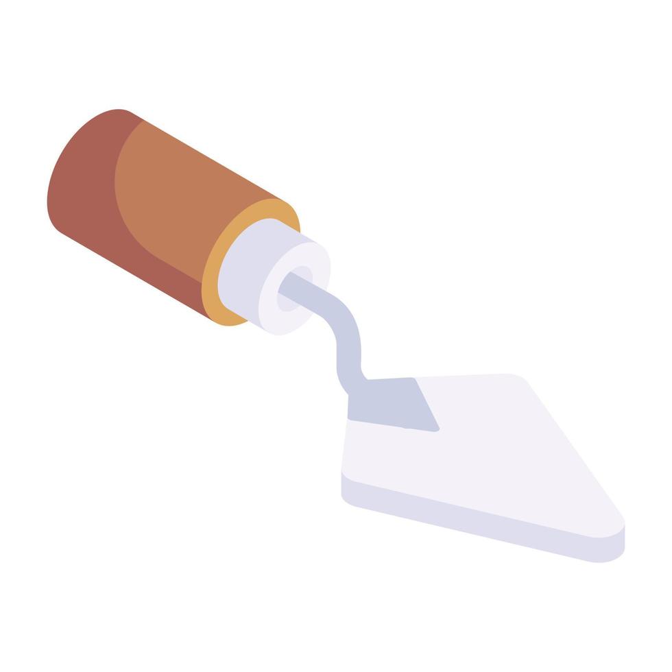 Get this amazing isometric icon of painting knife vector