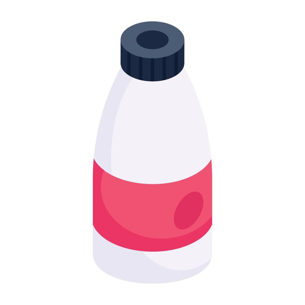 A well-designed isometric icon of paint bottle vector