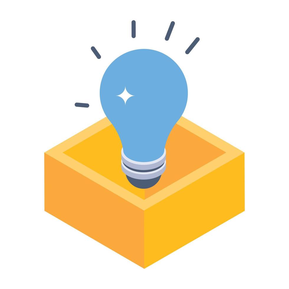 Download isometric icon of creative idea vector