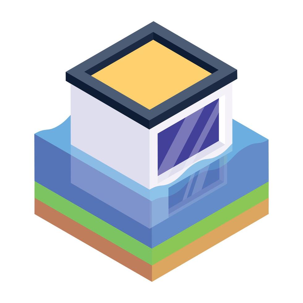 Check out isometric icon of flood insurance vector