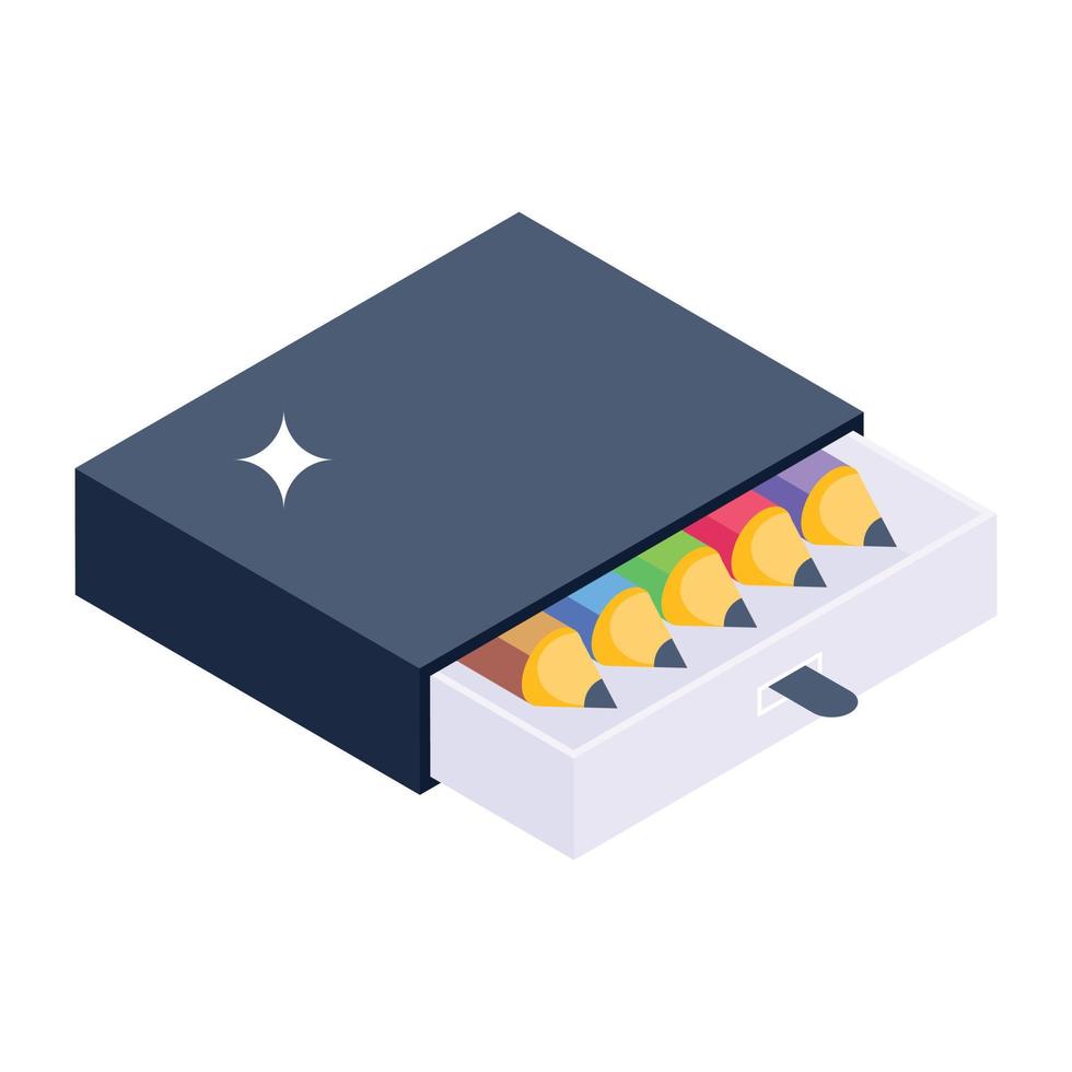 Look at this amazing watercolor box icon, isometric design vector