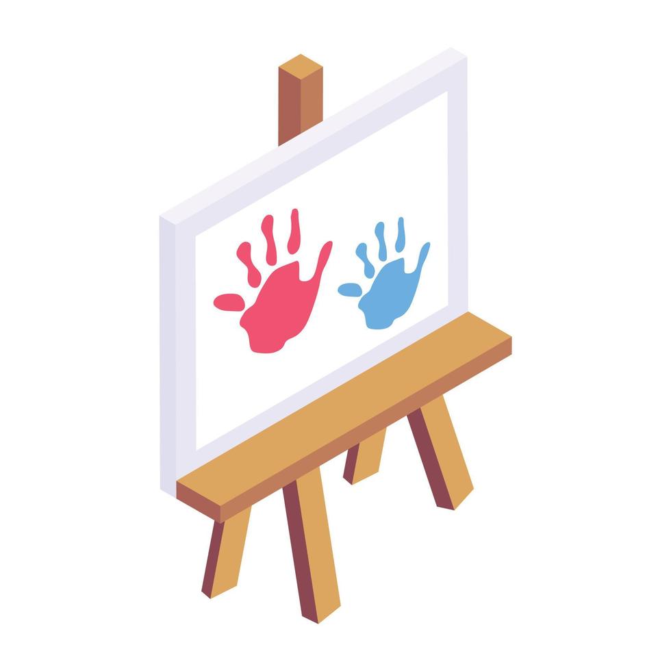 Premium isometric vector design of easel